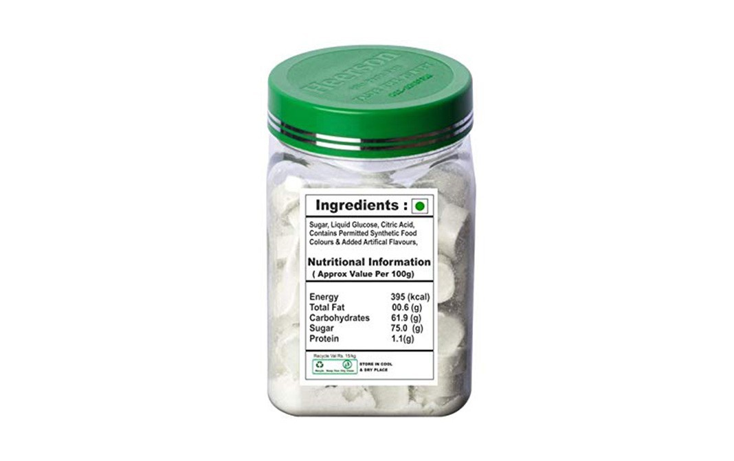 Heerson Square Mint Candy    Plastic Jar  100 grams